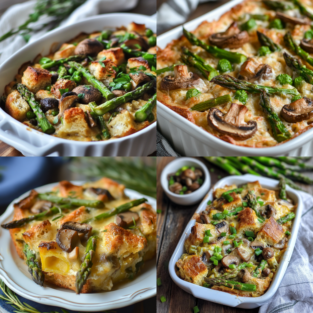 Overnight Asparagus Mushroom Strata: A Perfect Make-Ahead Brunch Recipe