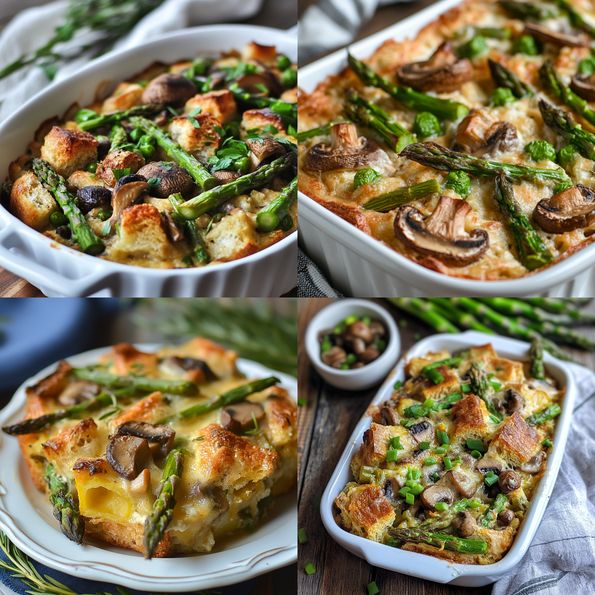 Overnight Asparagus Mushroom Strata: A Perfect Make-Ahead Brunch Recipe